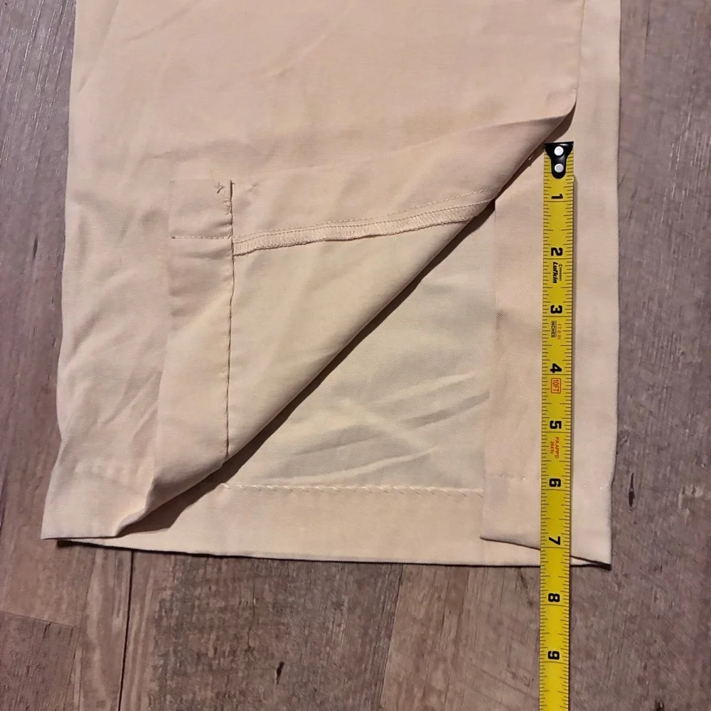 H&M Beige Straight-Cut Wide Leg Trousers
